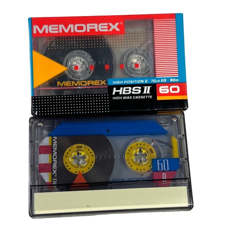 Memorex  HBS II 60 DBS 60 cassette tape lot‎ of 2